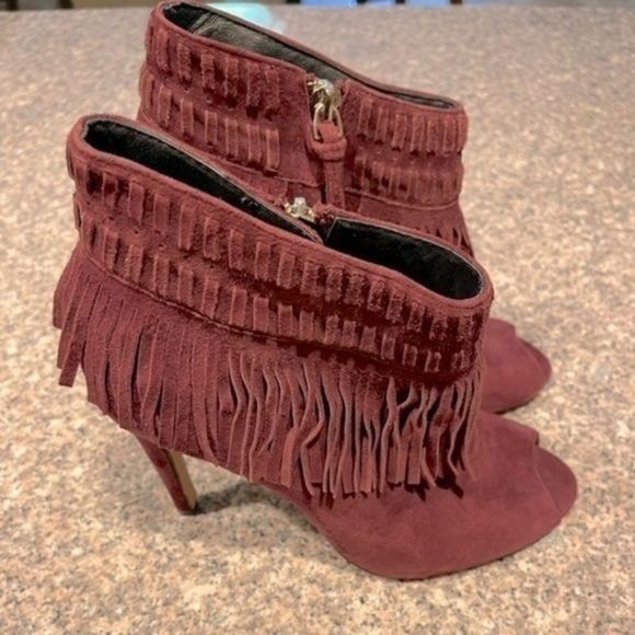 Designer!  Rebecca Minkoff Leather Bootie Heels Size 9 - Picture 4 of 8